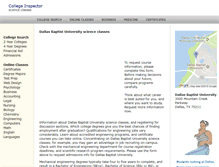 Tablet Screenshot of dallasbaptistuniversity.org